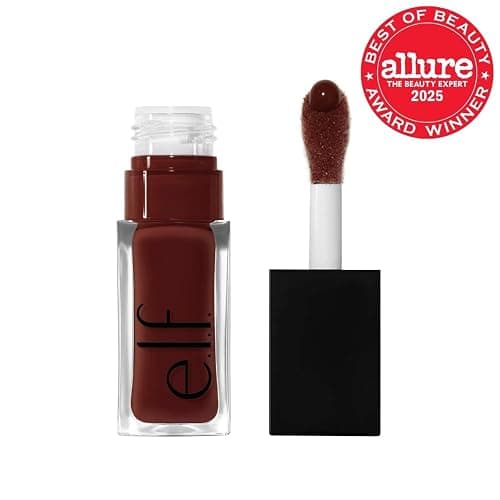 e.l.f. Glow Reviver Lip Oil, Nourishing Tinted Lip Oil For A High-shine Finish, Infused With Jojoba Oil, Vegan & Cruelty-free, Hot As Fudge thumbnail 2