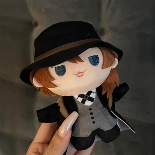 BSD Plush Chuuya Nakahara Figure BSD Dazai Plush 7.87'' Anime Plushies Ranpo Edogawa Stuffed Doll Mini Hug Pillow Cushion Sofa Decoration thumbnail 2