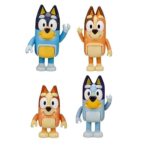 Bluey Family Figure 4-Pack – Includes Bluey, Bingo, Mum (Chilli) & Dad (Bandit), Poseable Collectible Toys for Kids, Durable Cake Toppers, for Toddlers & Fans, Ages 3+ - Family thumbnail 15