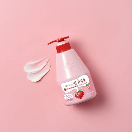 Kwailnara WELCOS Strawberry Milk Body Lotion & Body Wash Set – Moisturizing & Revitalizing Korean Skincare Set with Strawberry Extract, 560g / 19.75oz Each thumbnail 9