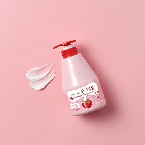 WELCOS Kwailnara Strawberry Milk Body Lotion & Body Wash Set – Moisturizing & Revitalizing Korean Skincare Set with Strawberry Extract, 560g / 19.75oz Each - Strawberry thumbnail 9