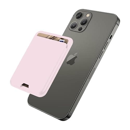 iLodn Magnetic Wallet Compatible with MagSafe for iPhone 17 16 15 14 13 12 Pro Max Air Plus Model, Mag 3 Safe Card Holder Stick on Accessories for Cell Phone & Case, Light Pink - Image 1
