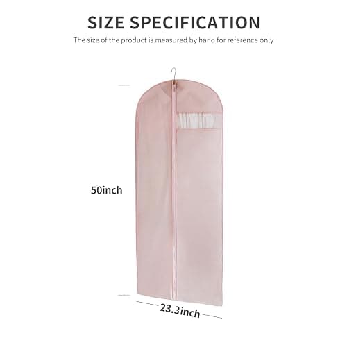Suit Bag for Storage and Travel, (Set of 2 (23.3" x 50") Pink) thumbnail 3
