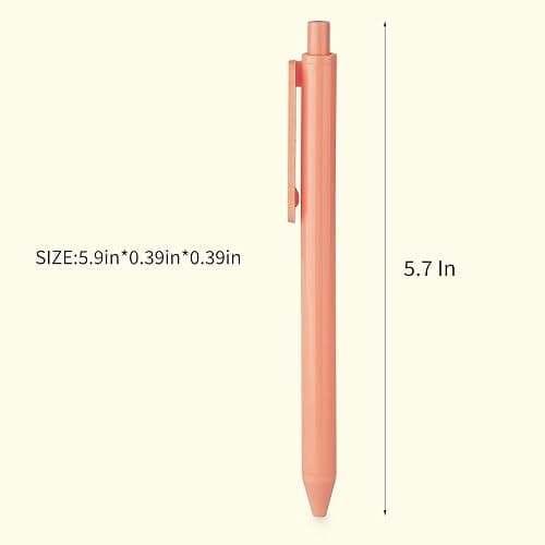 WY WENYUAN 12-Pcs Ballpoint Pens, Comfortable Writing, Pastel Retractable Pretty Journaling, Black Ink Medium Point 1.0 mm Gift, Cute Office Supplies for Women thumbnail 3