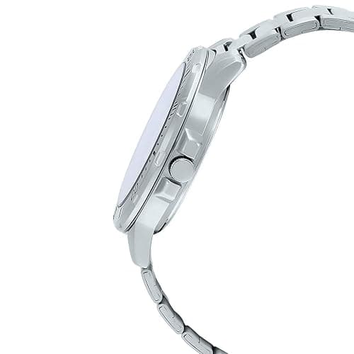 Casio MTP-VD01D-1BV Men's Enticer Stainless Steel Black Dial Casual Analog Sporty Watch, Silver, 48×42×10.7mm, Quartz Movement thumbnail 2