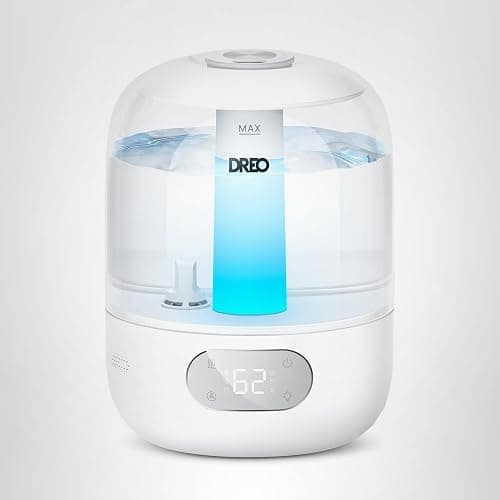 DREO 3L Humidifiers for Bedroom, 30H Runtime, 26 dB Quiet, New Edition | Easy to Refill & Clean, Precise Humidity Control, Night light, Cool Mist Air Humidifier for Large Room, Baby Nursery thumbnail 8