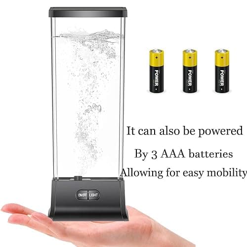 COLORLIFE Electric Jellyfish Tank Table Lamp with Color Changing Light Gift for Kids Men Women Home Deco for Room Mood Light for Relax(Black) thumbnail 5