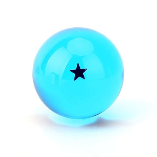 Boxtree Children Toy New Gift Box Set of 7pcs Ball Z 43mm/1.7" Stars Crystal Ball (Blue) thumbnail 2
