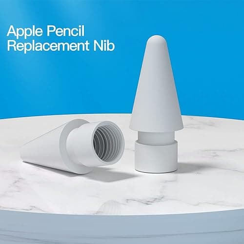 Replacement Tips Compatible with Apple Pencil 2 Gen iPad Pro Pencil - iPencil Nib for iPad Pencil 1 st/Pencil 2 Gen White 4 Pack (White 4 Pack) thumbnail 2