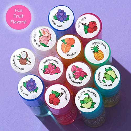 12pc Roll-On Lip Gloss Set with Carrying Case - Fruity Non-Toxic Glossy thumbnail 8
