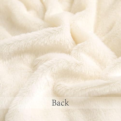 ANRODUO Pack of 2 Beige Throw Pillows Luxury Fluffy Pillows Faux Fur Decorative Pillows Plush Cushion Case Fuzzy Mongolian Merin Style for Bed Couch Sofa and Living Room Fall Home Decor 18x18 Inch thumbnail 4