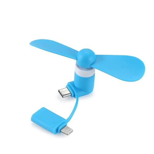 DNTESR Mini Cell Phone Fan 2-in-1 Fan Compatible for iPhone, iPad, Android Smartphone,Tablet - Colorful and Powerful- Cell Phone Summer Accessories (6-Pack) thumbnail 2