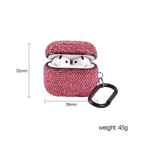 Sparkly Case Compatible with AirPods 4 Generation(2024) with Keychain,Shockproof Protective Premium Bling Rhinestone Cover Skin for AirPods 4 Charging Case (Black for 4rd) thumbnail 2