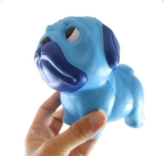 Set of All 4 Color Pug Dog Slow Rise Squishy Toy - Memory Foam Squish Stress Ball Fidget Squeeze Dog Lover Gift (All 4 Color Pugs) thumbnail 8