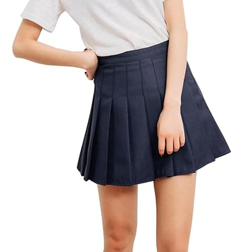 Hoerev Women Girls Short High Waist Pleated Skater Tennis Skirt thumbnail 2