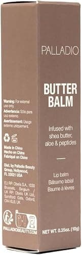Palladio Butter Balm - Hydrating Lip Balm with Sheer Tint, Aloe, Peptides, Shea Butter, and Vegan Formulation for Instant Moisture, Shine, and Soothing Lip Care, Caramel Glazed thumbnail 7