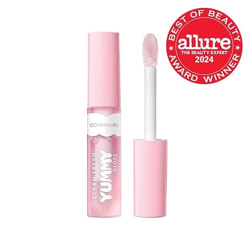 COVERGIRL Clean Fresh Yummy Lip Gloss, Sheer, Natural Scents, Vegan Formula - 100 Let's Get Fizzical, 0.33 fl oz thumbnail 2