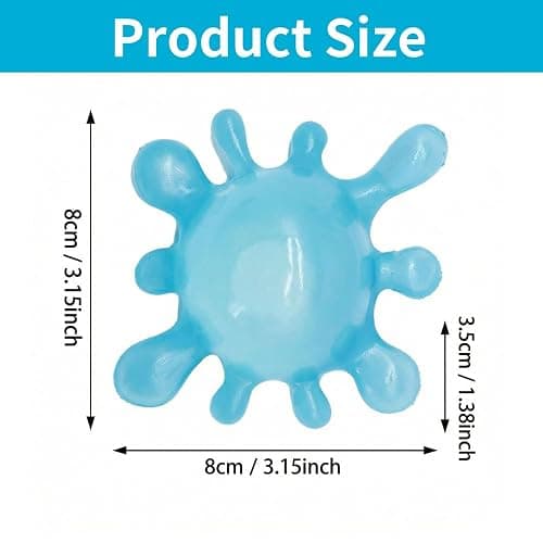 Water Splash Ball Squishy Toy, Squishy Stress Splash Ball, Soft Fidget Toy for Anxiety Relief, Sensory Squishy Ball Calming Tactile Grip for Focus & Relaxation (Blue) thumbnail 3