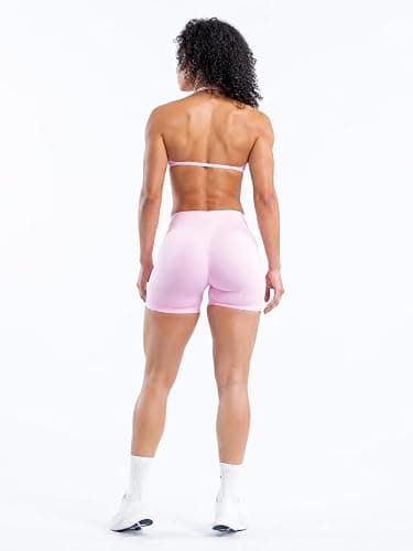 MOYOOGA 2 Piece Workout Sets for Women Seamless Shorts and Strappy Sports Bra Athletic Gym Yoga Matching Outfits thumbnail 3