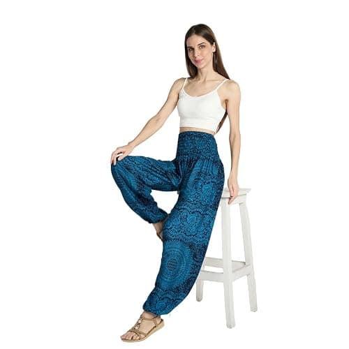 Tranquil Threads High-Waisted Boho Harem Yoga Pants for Women thumbnail 4
