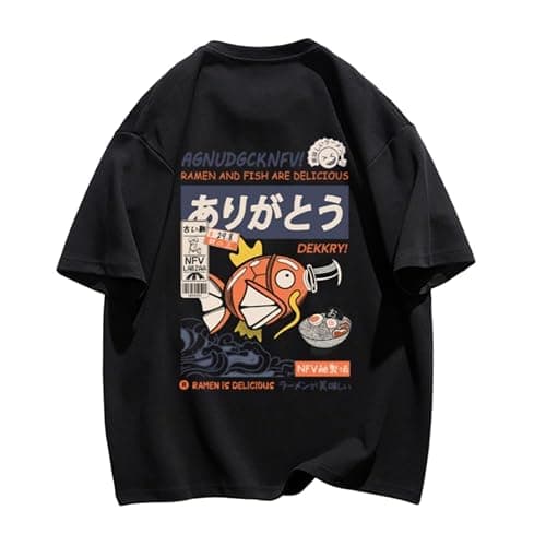 AOKLOK Cute Cartoon Fish Graphic T-Shirt thumbnail 7