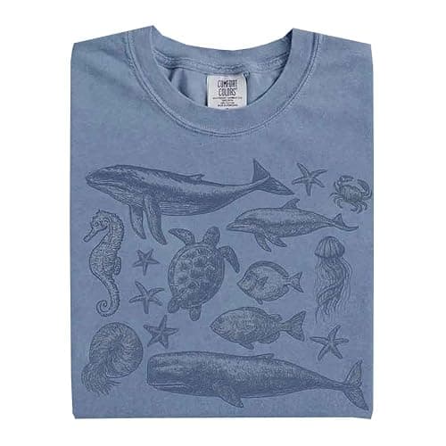 90s Sea Animals T-Shirt – Vintage Ocean Life Tee, Retro Fish Summer Shirt - Image 1