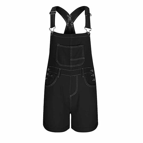 Denim-Latzhose für Damen, Sommer, lässige Shorts, Latzhose, Denim-Overall, Damen, lockere Passform, kurze Jeans, Jumpsuit mit Taschen, bequem, zum Ausgehen, kurze Latzhose für Damen thumbnail 5