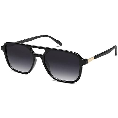 SOJOS Retro Aviator Sunglasses for Women Men,Trendy Rectangle Womens Mens Shades Sun Glasses SJ2202 - Image 1