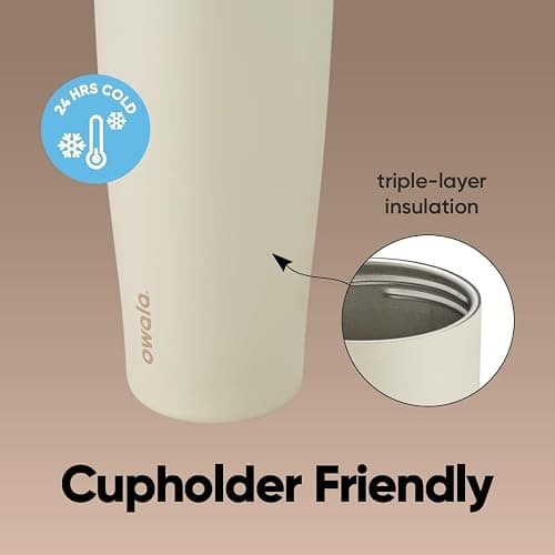 Owala FreeSip Sway - Stainless Steel - 40-oz. - Tan (Lightly Toasted) thumbnail 5