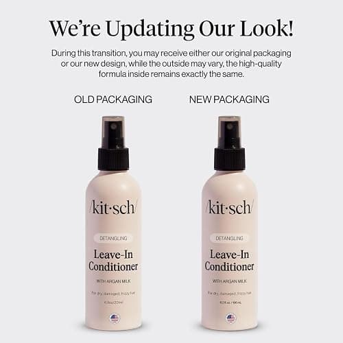 Kitsch Argan Milk Leave In Conditioner Spray – Hair Detangler Spray for Curly, Wavy, Fine, Dry & Damaged Hair - Silicone-Free | Ideal Gifts for Women - 6.3oz thumbnail 3