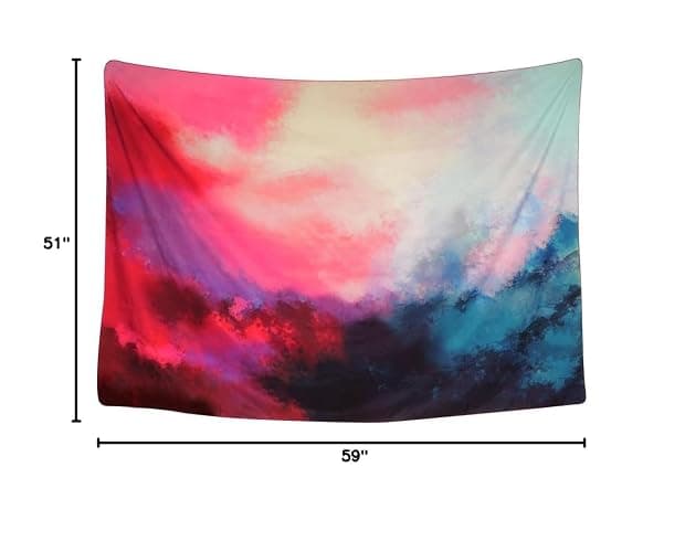 Tapestry Wall Tapestry Wall Hanging Tapestries Art Tapestry Flowing Cloud Tapestry Abstract Palette Tapestry Huge Tapestry Wall Blanket Wall Decor Wall Art Home Decor 59 X 51 Inches thumbnail 10