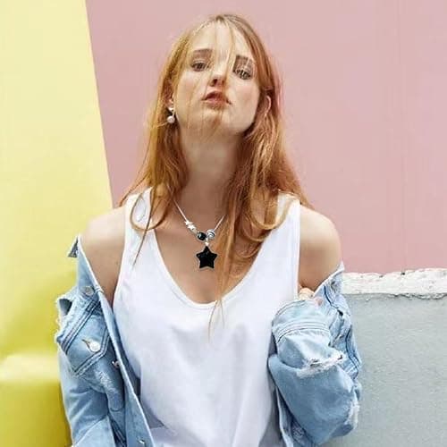 2 Pcs Y2k Accessories Y2k Necklace for Women Star Necklaces Grunge Necklace Grunge Accessories Grunge Jewelry for Women Men thumbnail 7