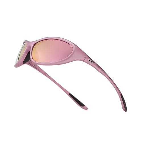 TIJN Sports Sunglasses for Men Women UV400 Wraparound Cycling Running Golf Motorcycle Glasses, Wide Fit Outdoor Shades, Vanta - Image 1
