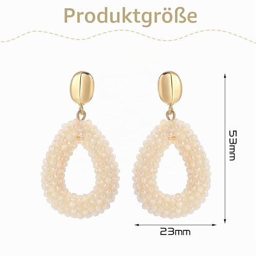 Boho Ohrringe Hängend für Damen,Vintage Ohrringe,Ohrringe Boho Style,Tropfenförmige Modischer Schmuck thumbnail 2