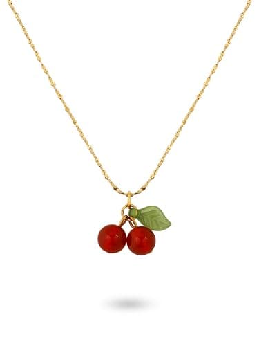 OJERRY Kawaii Cute Dainty Gold Plated Fruit Food Pendant Necklaces, Simple Jewelry Accessories Gifts for Women Girls - Image 1