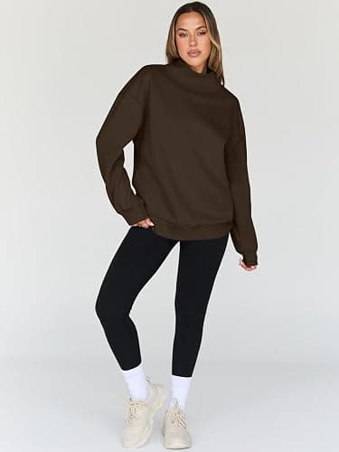 Trendy Queen Womens Oversized Sweatshirts Turtleneck Pullover Long Sleeve Hoodies Tops Fall Fashion Outfits 2025 Clothes thumbnail 5