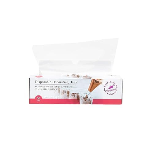 Keenpioneer Piping Bag - Disposable Cake Decorating Bag, Pastry Bag 56 Count, 16 inch, Clear thumbnail 9