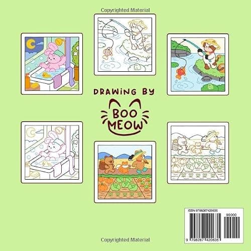 Stress Relief: Color By Line, Color By Number Coloring Book for Adults and Teens Featuring Vibrant Colored Outlines thumbnail 2