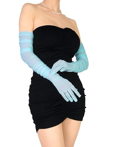 Women's Sexy Sheer Gloves Mesh Tulle Super Long Gloves Opera Christmas Costume Party Dance Glove thumbnail 6