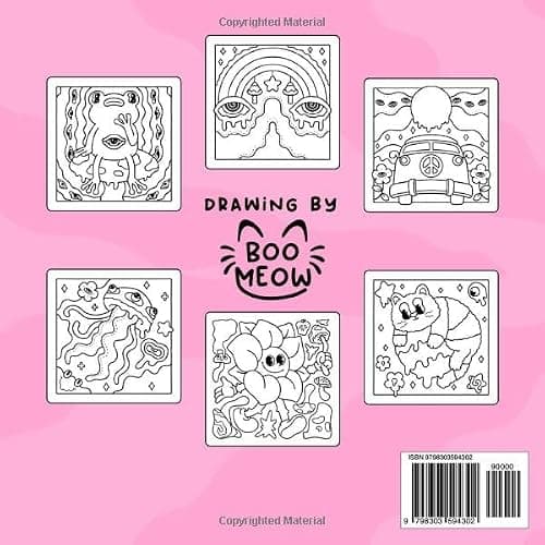 Trippy Art: Coloring Book for Adults Featuring Psychedelic Art and Abstract Drawings of Animals, Mushrooms, Aliens and Magic for Relaxation and Stress Free thumbnail 2