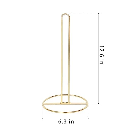 Gold Toilet Paper Holder Stand, OBODING, Freestanding Toilet Paper Holder for Storing 3 Rolls of Toilet Papers (Gold) thumbnail 3