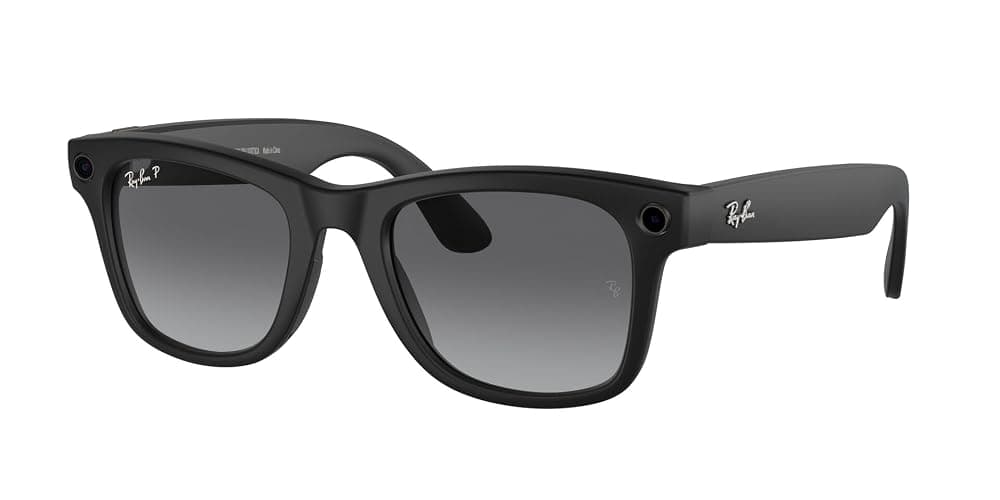 Ray-Ban Meta (Gen 1), Wayfarer, Large Matte Black | Smart AI Glasses for Men, Women - 12 MP Camera, Open-Ear Speakers, Video, Bluetooth — Polarized Gradient Graphite Lenses - Wearable Technology thumbnail 11