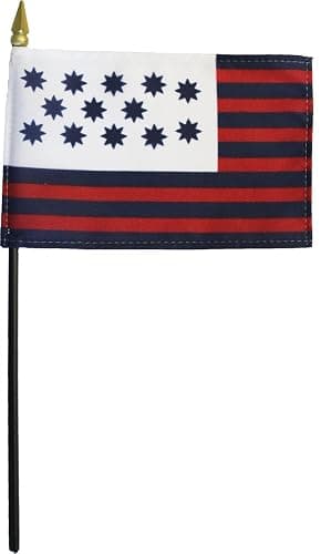 Guilford Courthouse - 4 in x 6 in Historical Stick Flag - Image 1