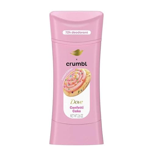 Dove x Crumbl 1 Pack Deodorant Stick Crumbl Confetti Cake Aluminum Free, 2.6 oz - Image 1