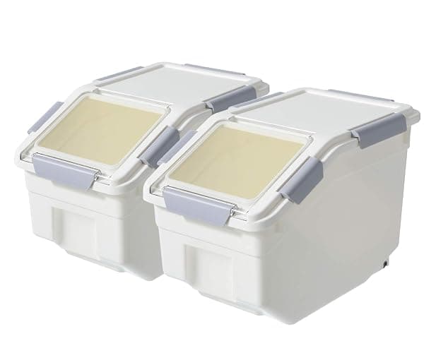 CITY BABY 2 Pack Airtight Flour Storage Container With Scoop,Dry Food, Sugar, Baking Supplies,Rice Container Set -BPA Free- Pet Food Storage Container,Dog Cat Birds Food Bin(13LB) - Image 1