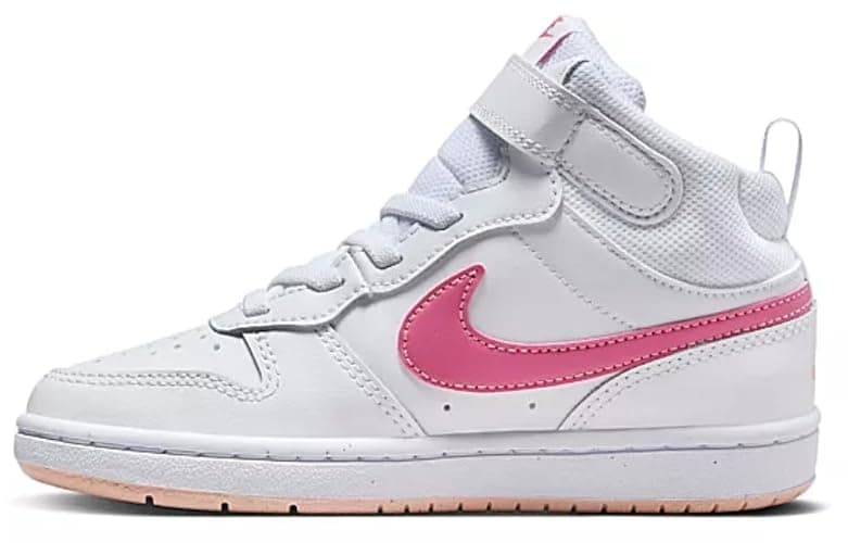 NIKE Boy's Sneaker - 10.5 Little Kid - White/Pinksicle/Pink-articorange thumbnail 2