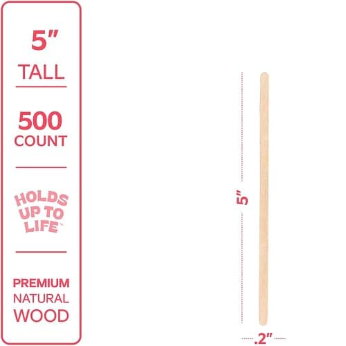 Gusto [500 Count] 5.5 Inch Wooden Coffee Stirrers - Wood Stir Sticks, Biodegradable, Eco-Friendly Wood Stirrers for Coffee & Cocktails - (Formerly Comfy Package) thumbnail 3