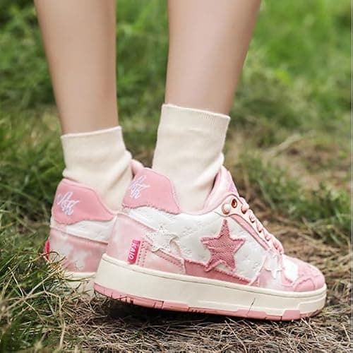 ACARITOUCH Retro Star Platform Shoes Vintage Chunky Sneakers for Women Men Trendy Casual Aesthetic Y2k Skate Shoes thumbnail 3