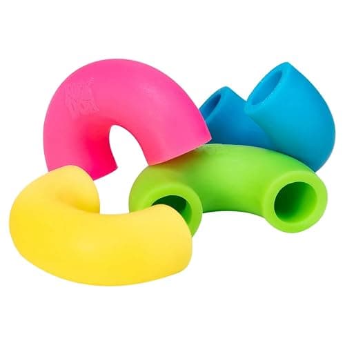 Schylling NeeDoh Mac 'N' Squeeze - Sensory Squeeze Toy - Contains 4 Squishy Noodles - 3" Wide - Color May Vary (Pack of 1) - Image 1