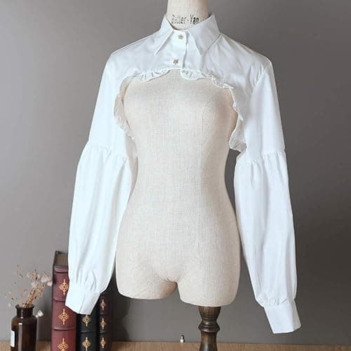 Elegtiskas Detachable Dickey Blouse False Collar Half Shirt Blouse Collar Crop Top thumbnail 3